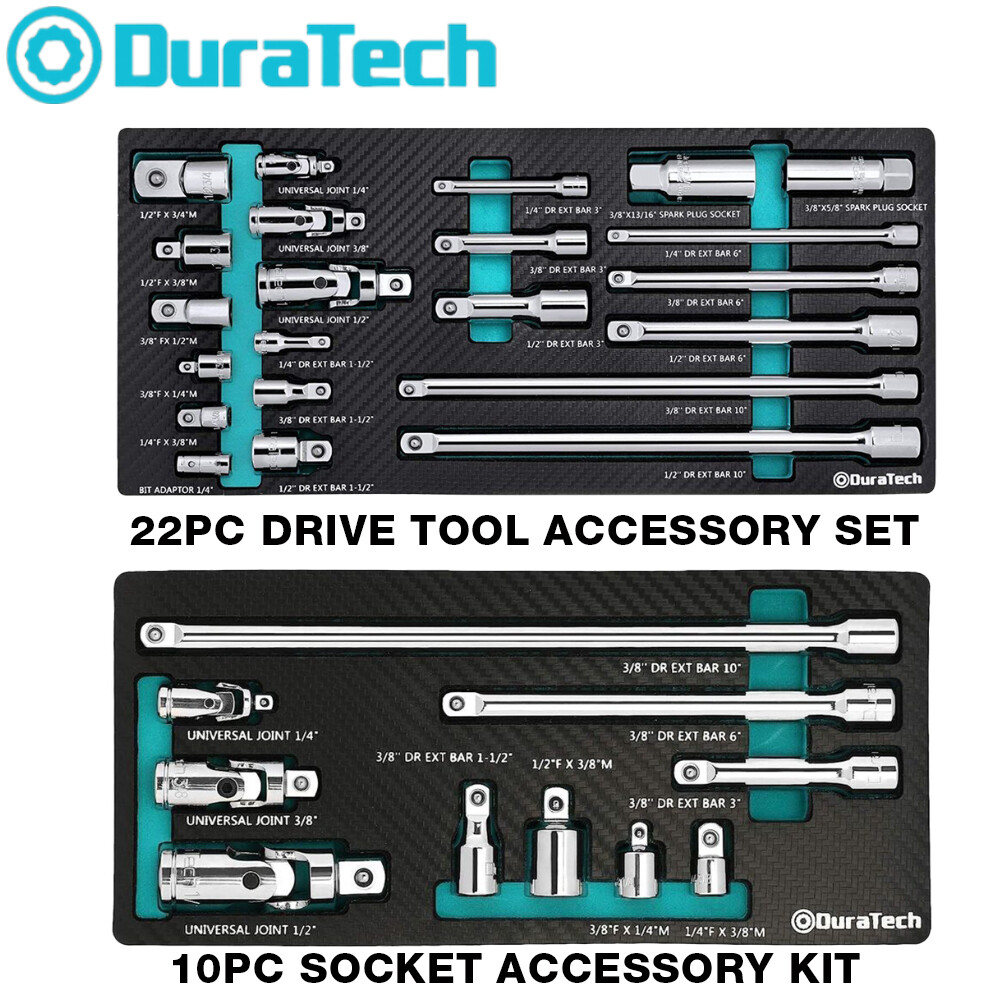 DURATECH Socket Accessory Kit/Drive Tool Accessory Set w/EVA Foam Tool Organizer gallery
