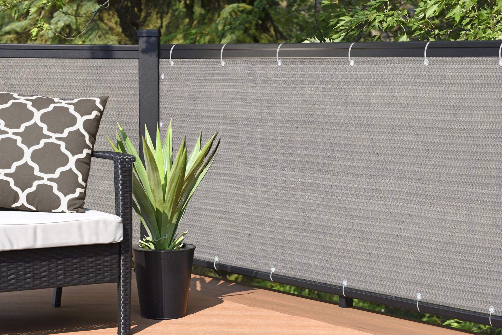Alion Home Hdpe Privacy Screen Mesh For Pool Patio Deck Balcony Railing Fence. gallery