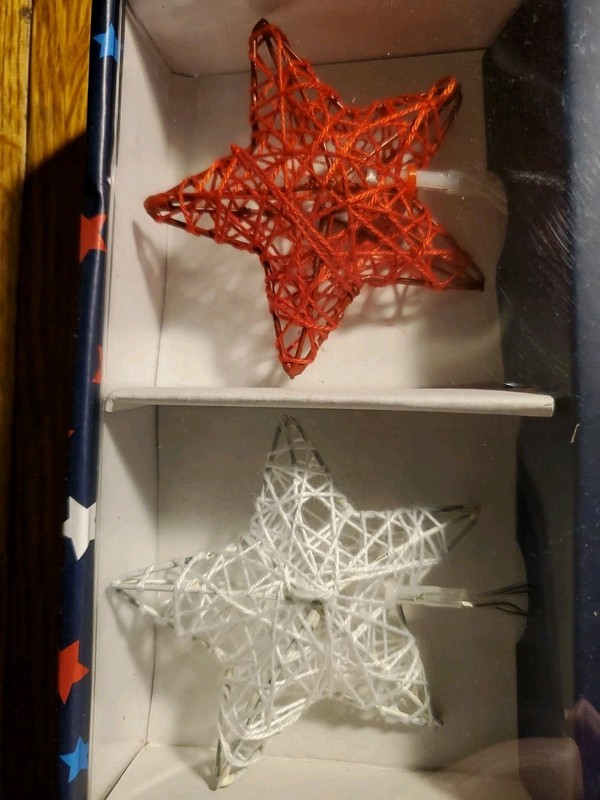 Stars & Stripes 10ct LED String Light Garland Patriotic Red White & Blue Stars gallery