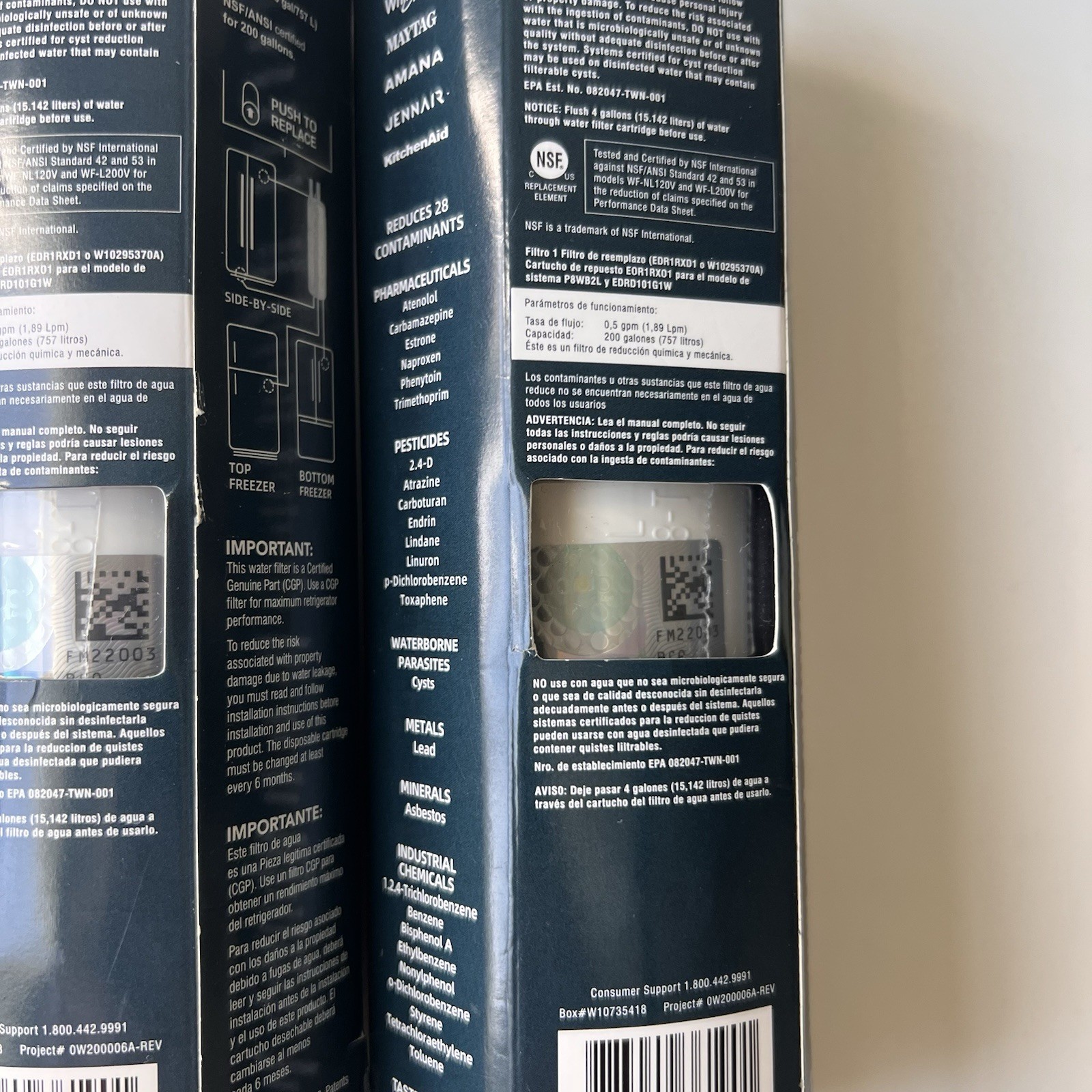 3 PACK ΕDR1RXD1 Refrigerator Wate Filter 1 Replacement New gallery