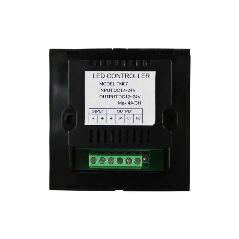 Wall-Mounted Touch Panel LED Controller Dimmer for Double Strip Light DC 12V-24V gallery