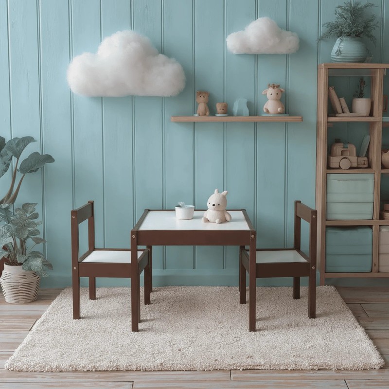 Your Zone Child 3-Piece Table and Chairs Set, in Espresso Age Group 1 to 5 Years gallery