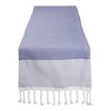 DII Bordered Dobby Woven Table Runner, 15 x 108, French Blue, 1 Piece gallery
