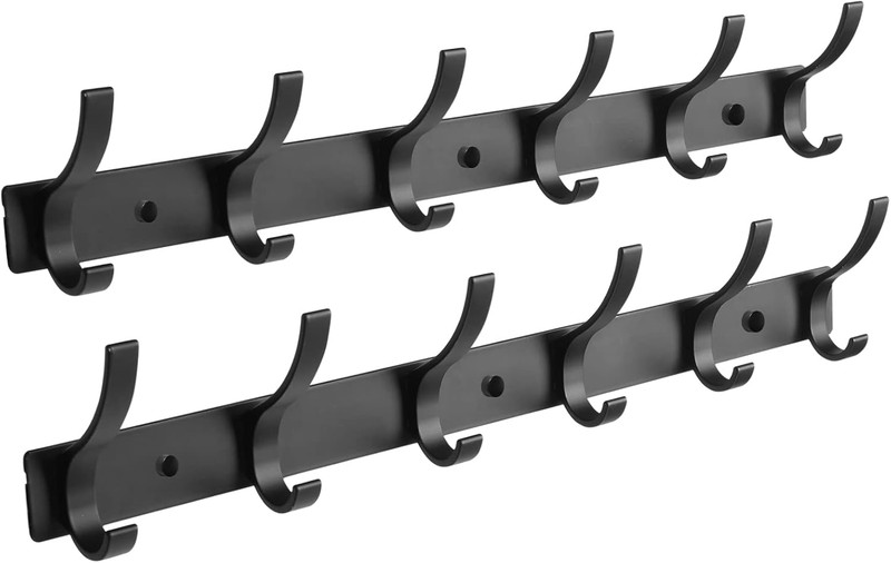2 Pack Coat Rack Wall Mount, Coat Hooks Wall Mount, Wall Hooks for Hanging, Hat gallery