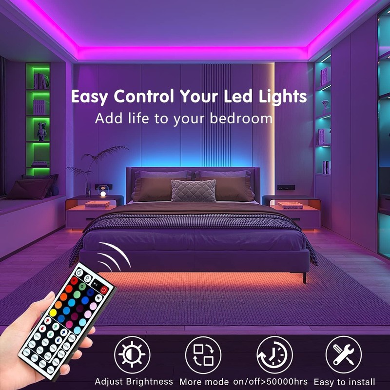 Keepsmile 100ft Led Strip Lights (2 Rolls of 50ft) 100FT, Multicolor gallery