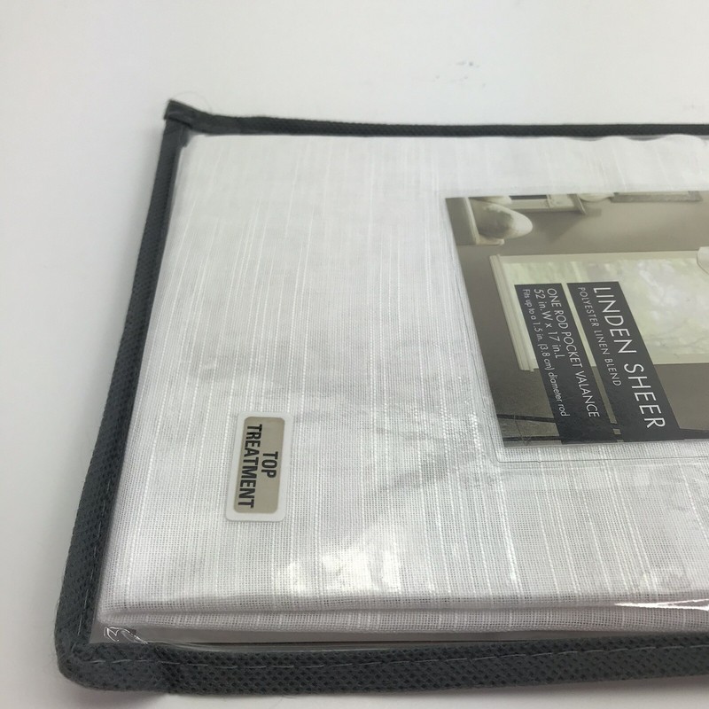 Linden Sheer Polyester Linen Blend One Rod Pocket Valance 52 in X 17 in gallery