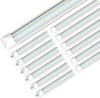 4~20PCS Led Tube Light 4FT D Shape 50W 5000K Linkable T8 LED Shop Light Fixture gallery