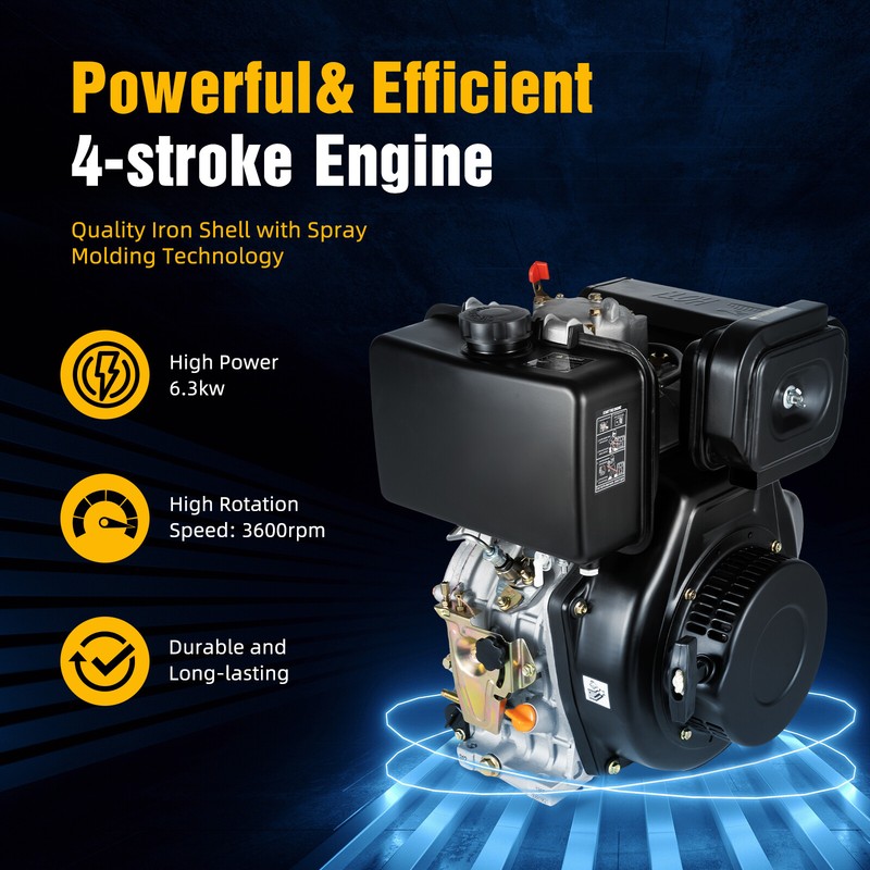 186F 10HP Engine 4Stroke Single Cylinder 418CC Forced Air Cooling Machine gallery
