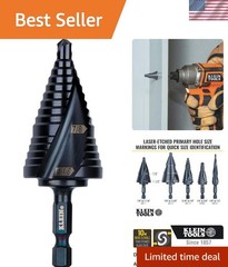 Versatile Step Drill Bit with Quick Release and Durable Titanium Nitride Coating