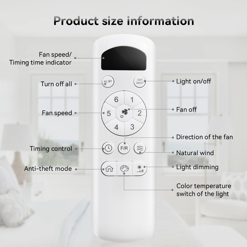 Sofucor 42'' Ceiling Fans with Lights & Dimmable LED Quiet Reversible DC Motor gallery