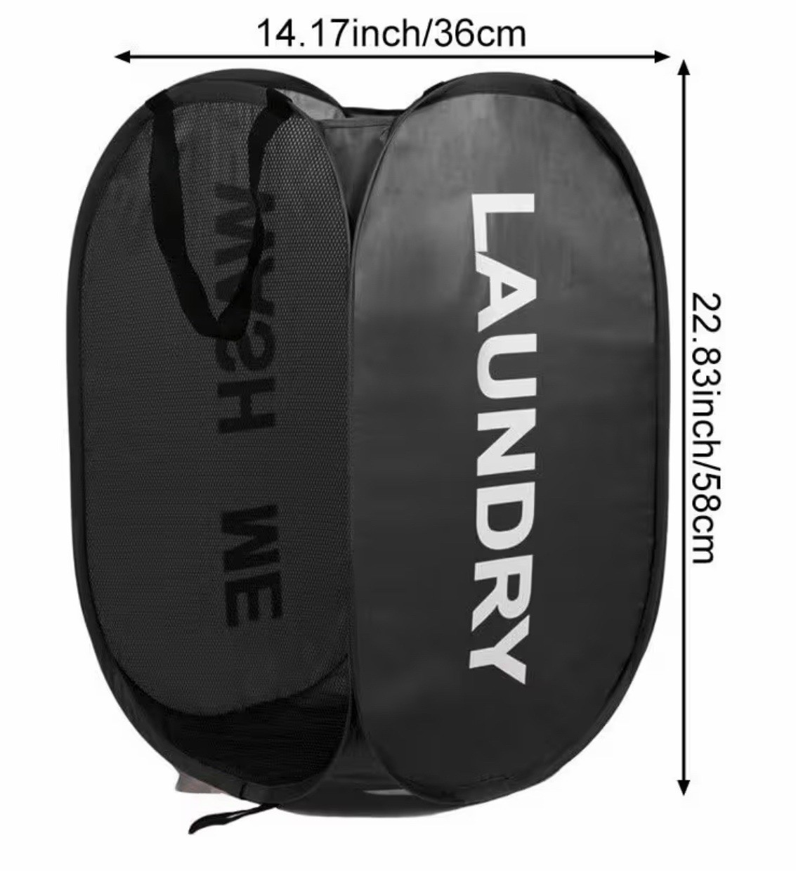 3Pack Mesh Laundry Hampers Collapsible Clothes Hampers (Black+Gray+blue) gallery