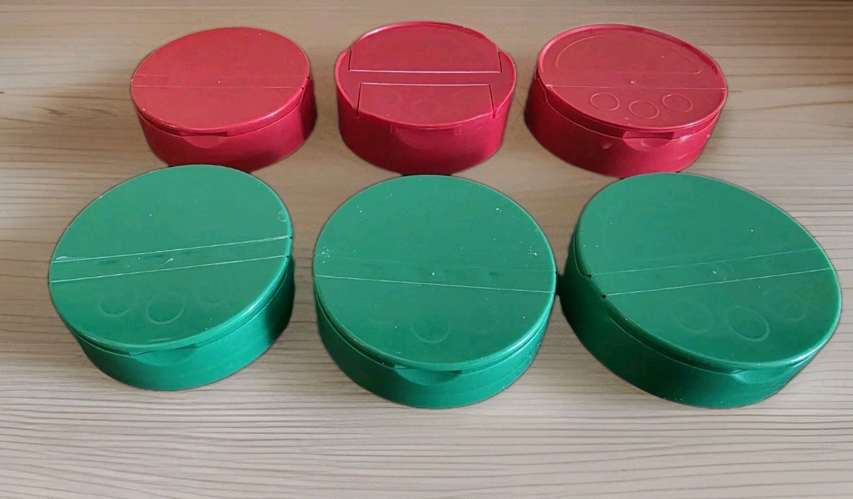 6 Parmesan Cheese Container Lids For Jars Or Craft Supplies Organize LIDS ONLY gallery