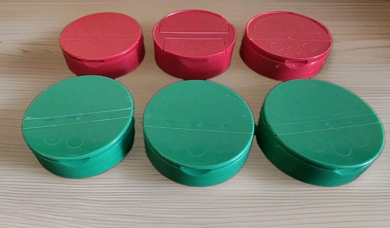 6 Parmesan Cheese Container Lids For Jars Or Craft Supplies Organize LIDS ONLY gallery