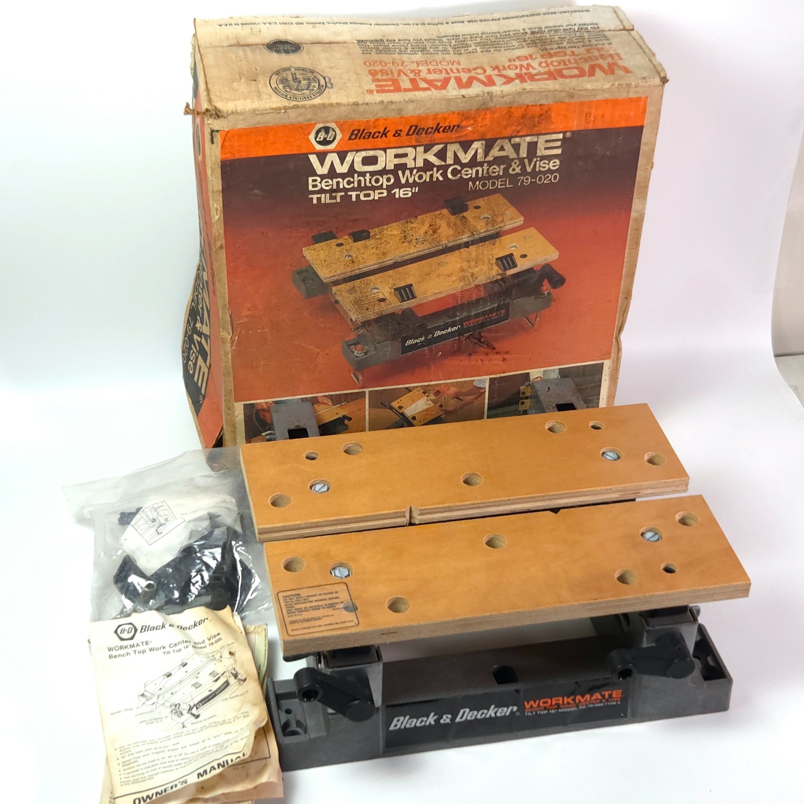 Vintage Black & Decker 16" Bench Top Workmate Model #79-020 Type 3 Made In USA gallery