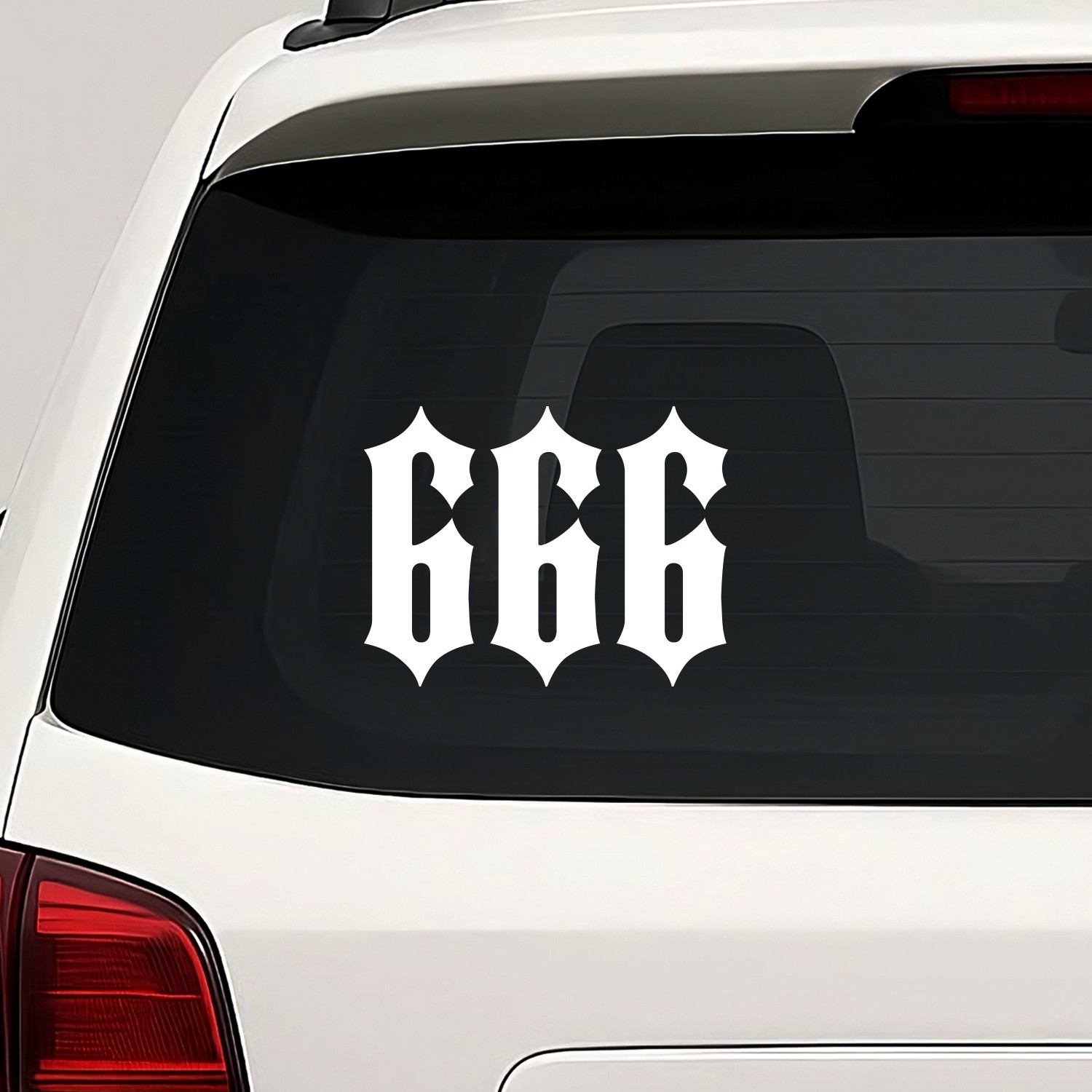 Number 666 Vinyl Die Cut Decal Sticker - Beast Devil Satan Evil Outlaw Biker gallery