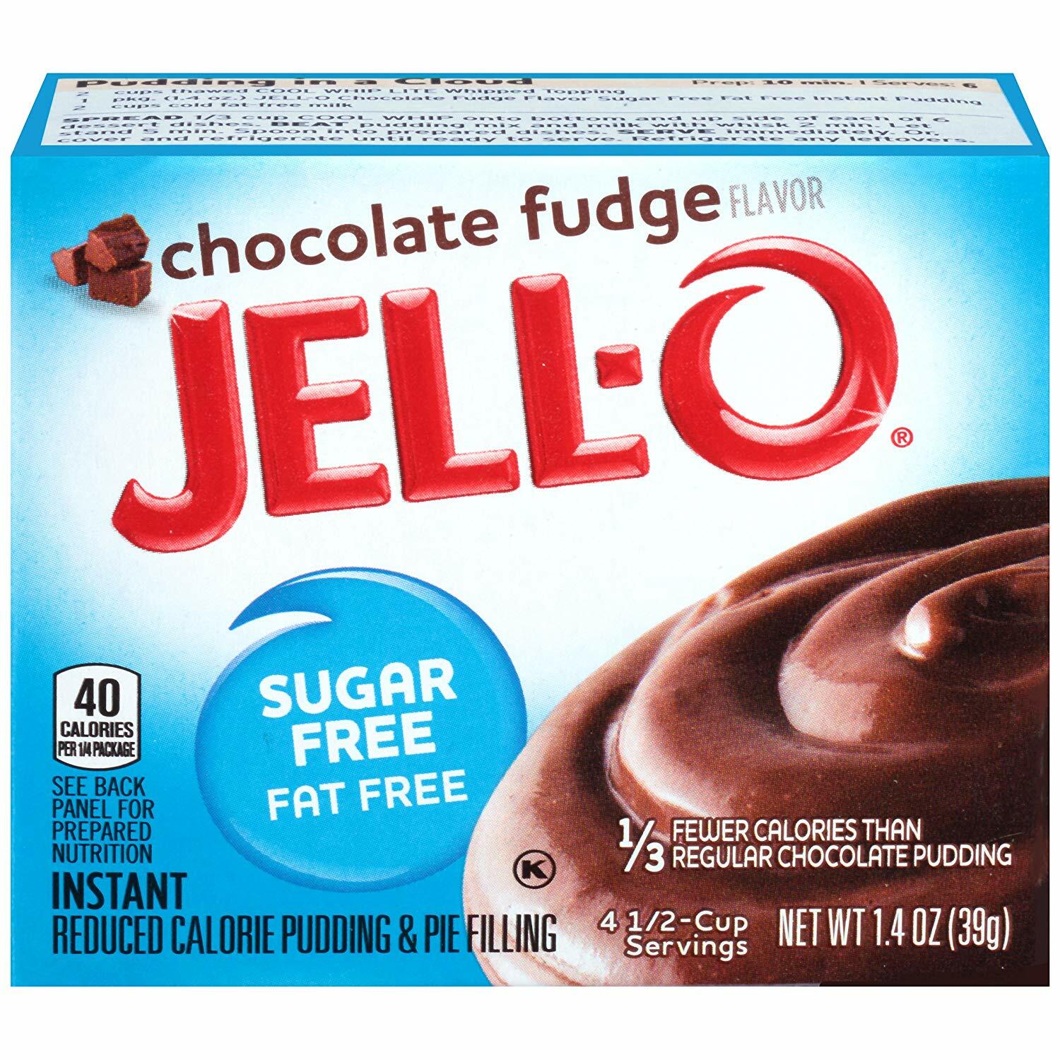 Jell-O Pudding & Pie Filling Sugar Free Chocolate Fudge - 1.4 Oz - Pack of 12 gallery