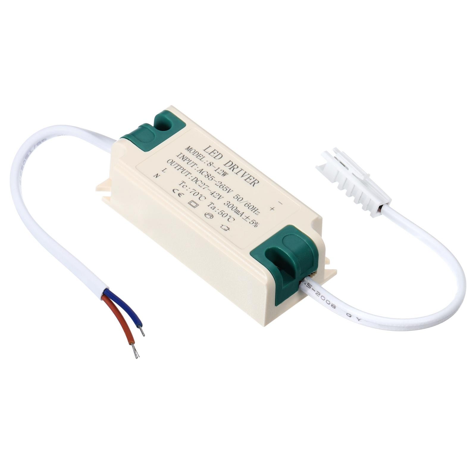 5pcs 8-12W 300mA LED Driver AC 85-265V Output 27-42V DC Male Connector gallery