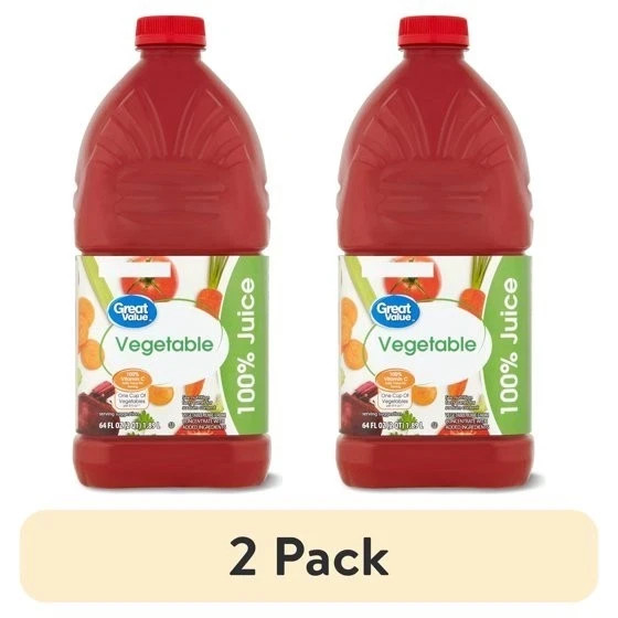 (2 pack) Great Value 100% Vegetable Juice, 64 fl oz gallery