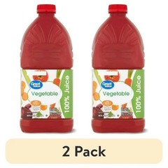 (2 pack) Great Value 100% Vegetable Juice, 64 fl oz