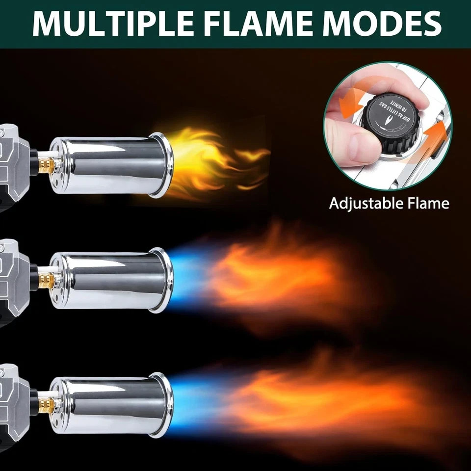 Muphop Powerful Propane Torch Gun, Flamethrower Gun with Adjustable Flame, Bl... gallery
