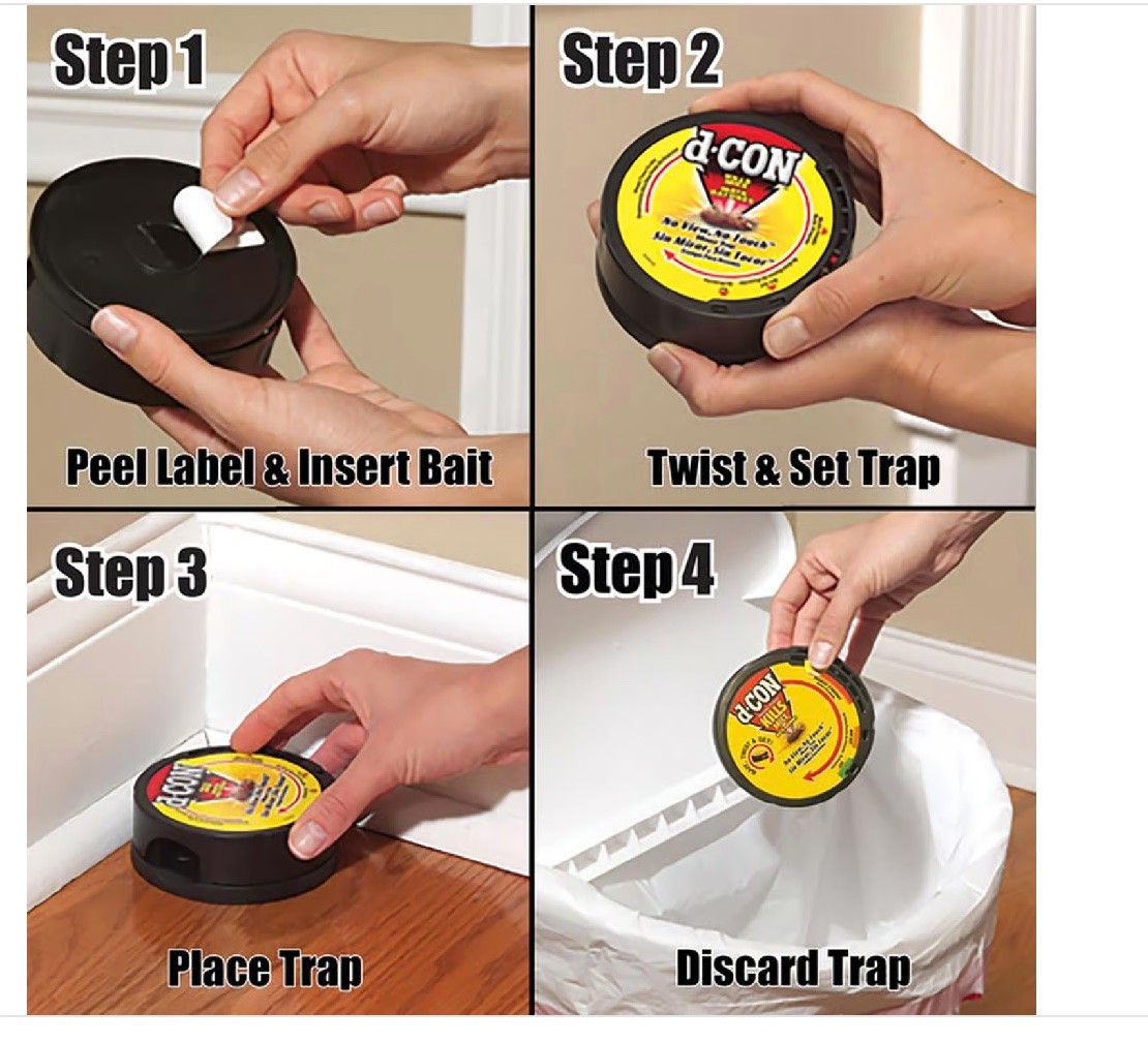 d-CON No View No Touch Covered Mouse Trap 2-Pack | Child & Pet Safe | NEW gallery