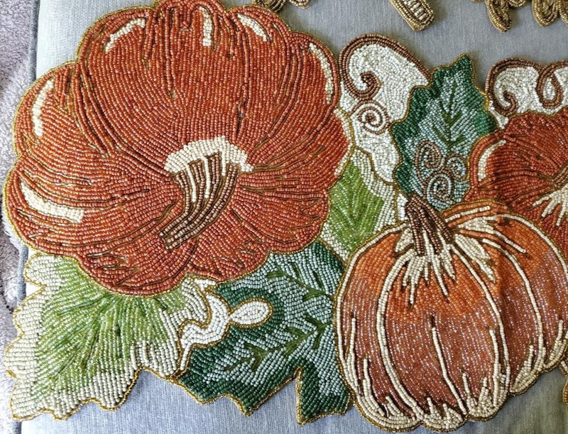 Pumpkin Beaded Table Runners SELECT ONE gallery