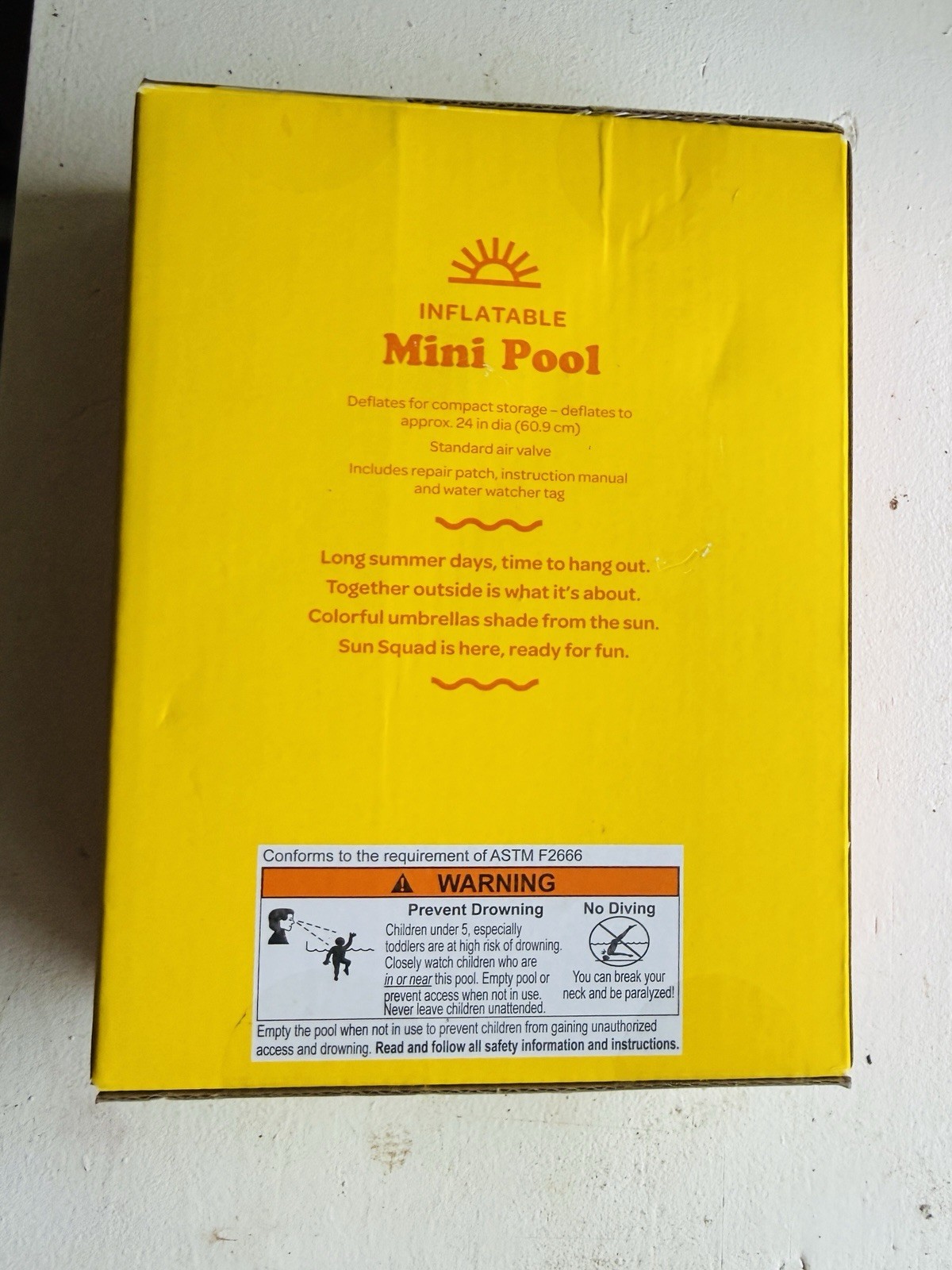 NIB Sun Squad Inflatable Mini/Baby Pool gallery