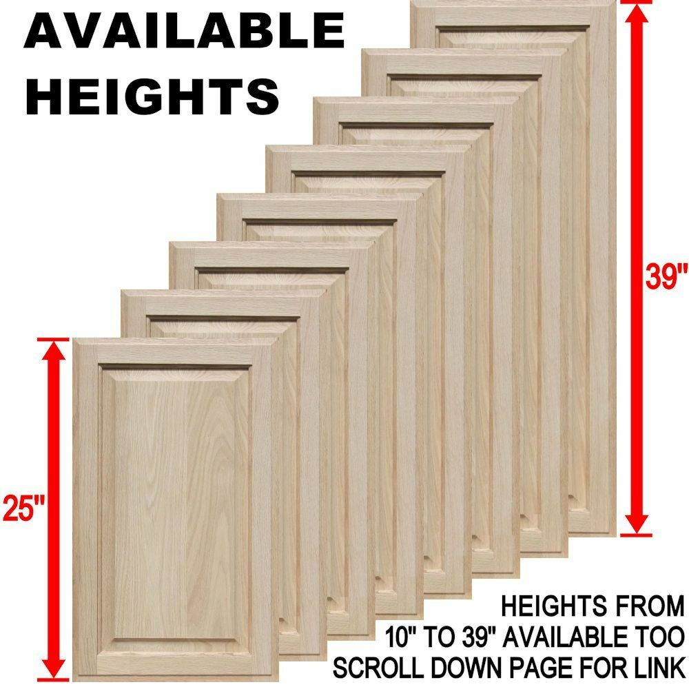Unfinished Oak Square Raised Panel Cabinet Doors (25"H & Up) gallery