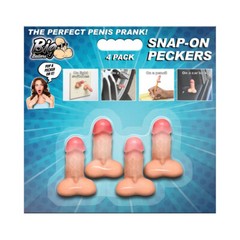Snap-On Peckers Mini Dick Switch Attachment 4-Pack – Fun Adult Prank Gag Gift