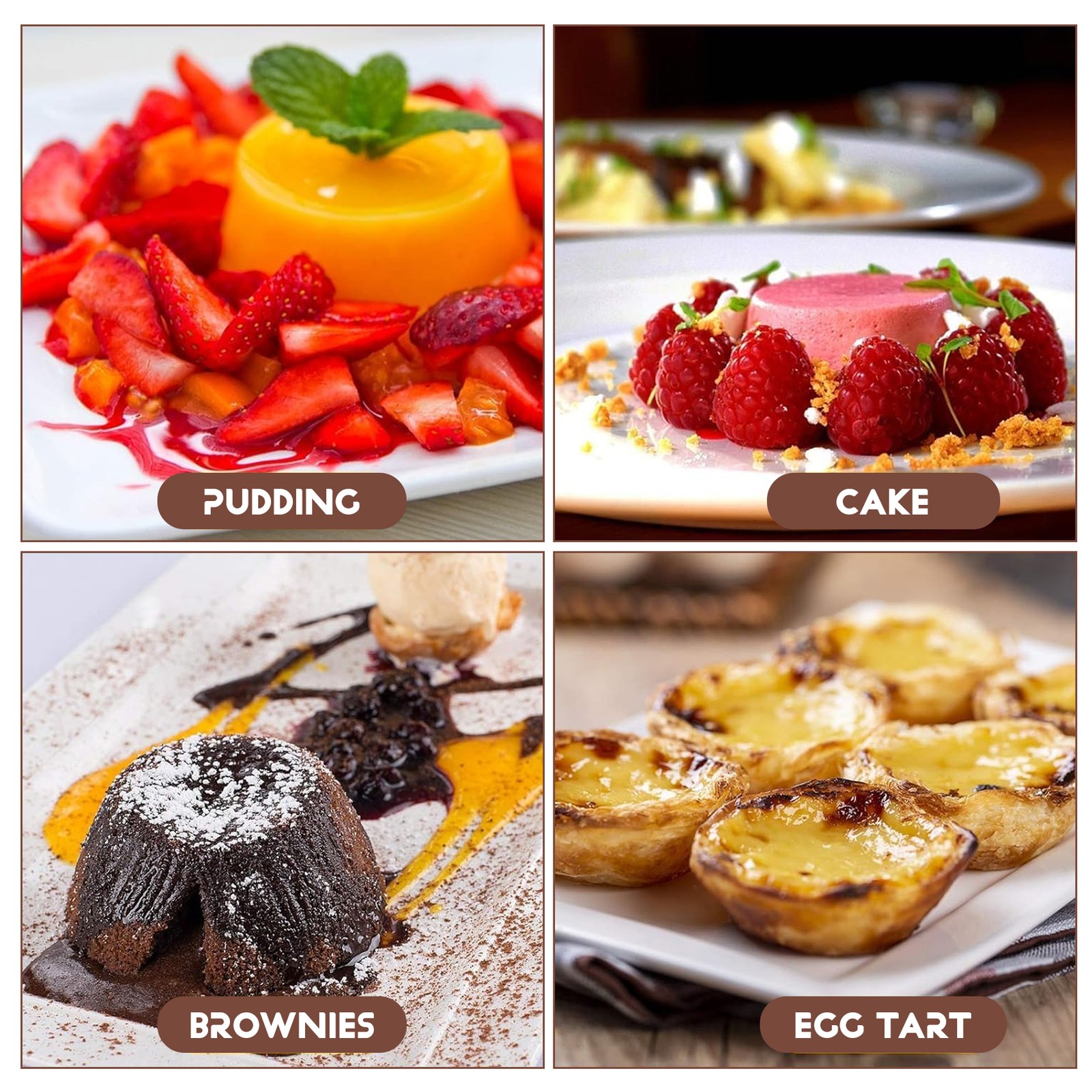 8 Pieces Individual Molds Pudding Molds Cups Chocolate Molten Pans7513 gallery