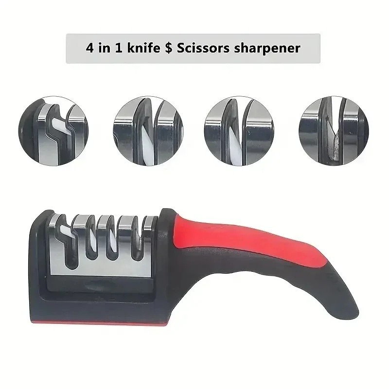 Knife Sharpener Professional Ceramic Tungsten Kitchen Sharpening System 4 Stage gallery