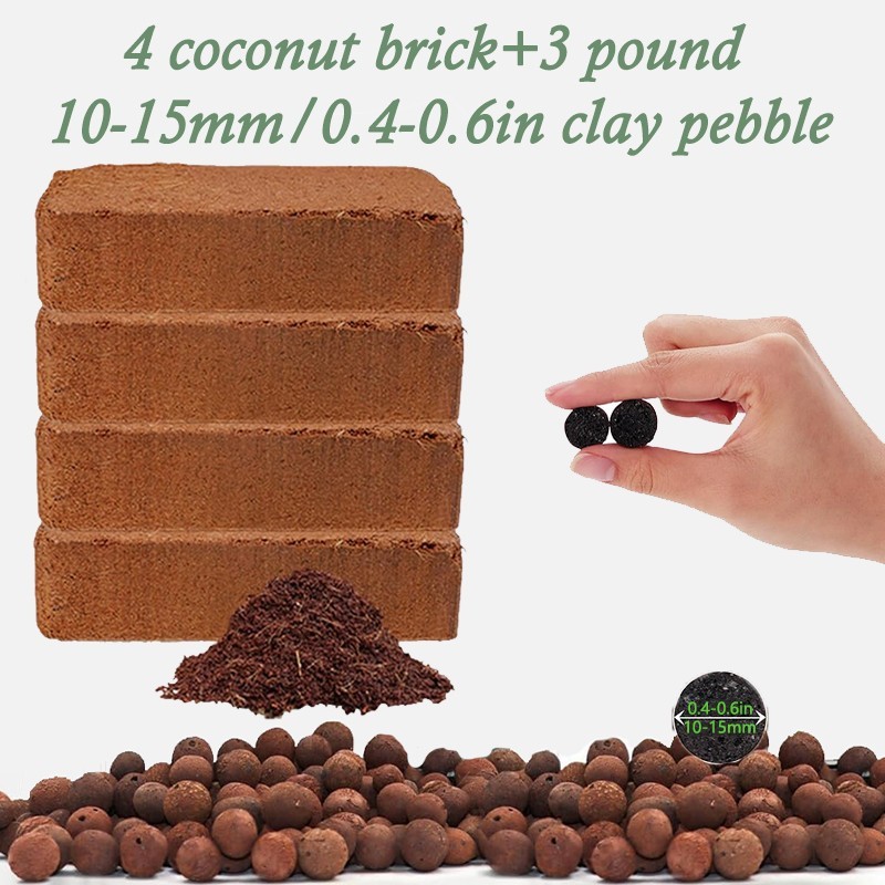 Coconut shell bricks + clay pebbles, suitable for planting, herbaceous plants gallery