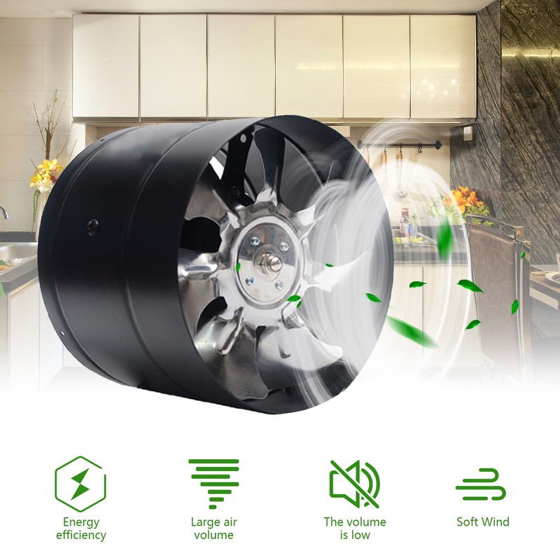 4/6/8/10" Inline Duct Vent Blower Booster Fan 110V Ceiling Bathroom Ventilation gallery