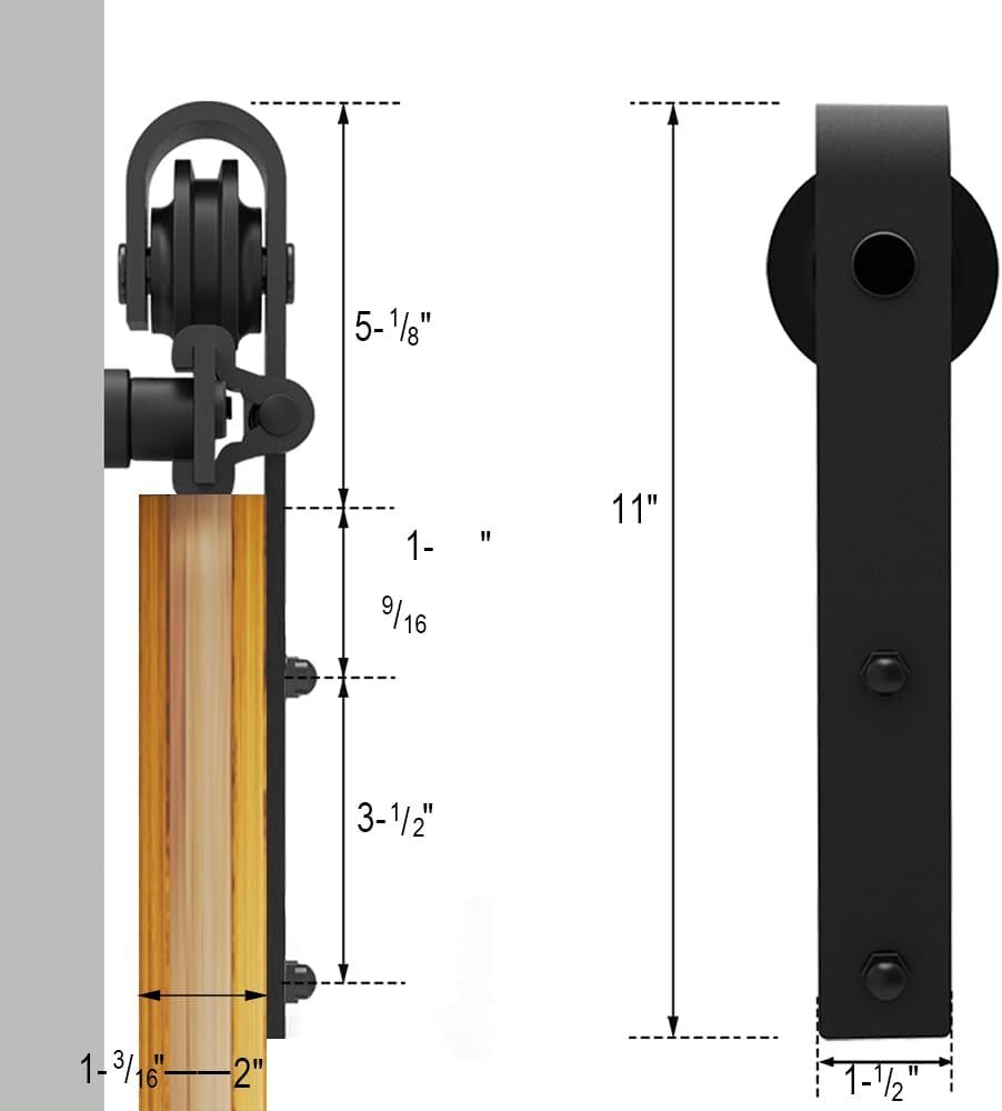 4FT -20FT Sliding Barn Door Hardware Track Single/Double Door Kit,Closet/Kitchen gallery