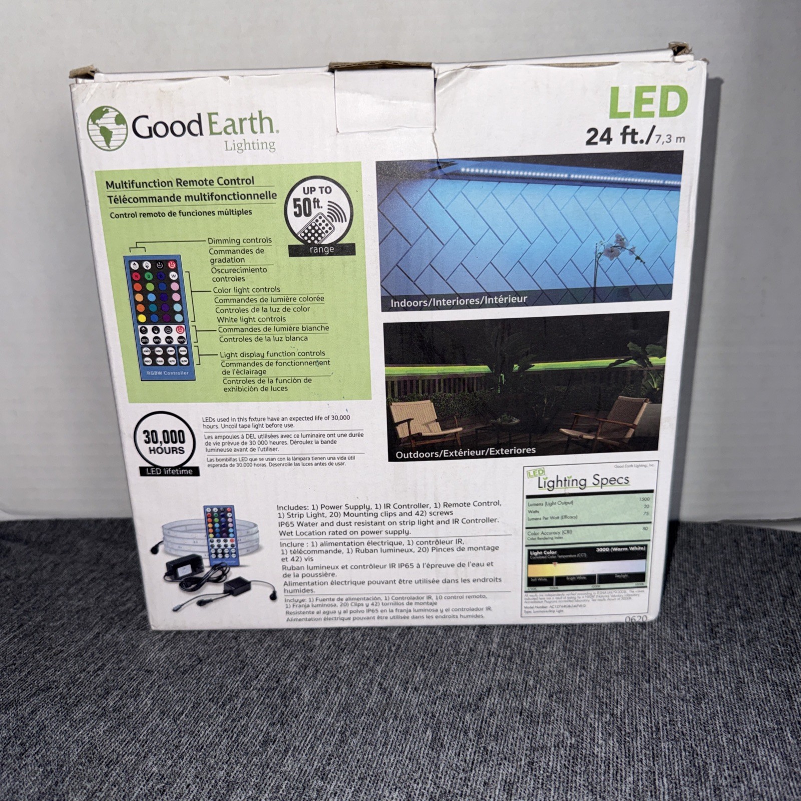 Good Earth Lighting 24ft Smart Plug-in LED Strip Light in White, Multicolor 🔥 gallery