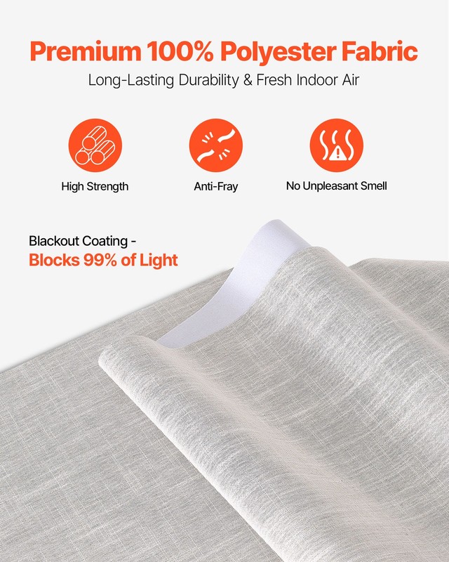 VEVOR Panel Track Blinds Extendable Track from 45.8 in to 86 in W Trimmable gallery