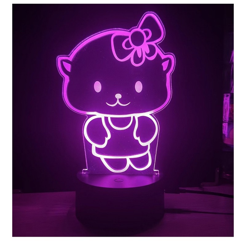 Color Changing 3D Optical Illusion Lamp/ Night Light for Kids gallery