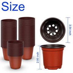 100PCS Nursery Seedling Pots – Plastic Plant Containers w/10 Labels, Flower Pot