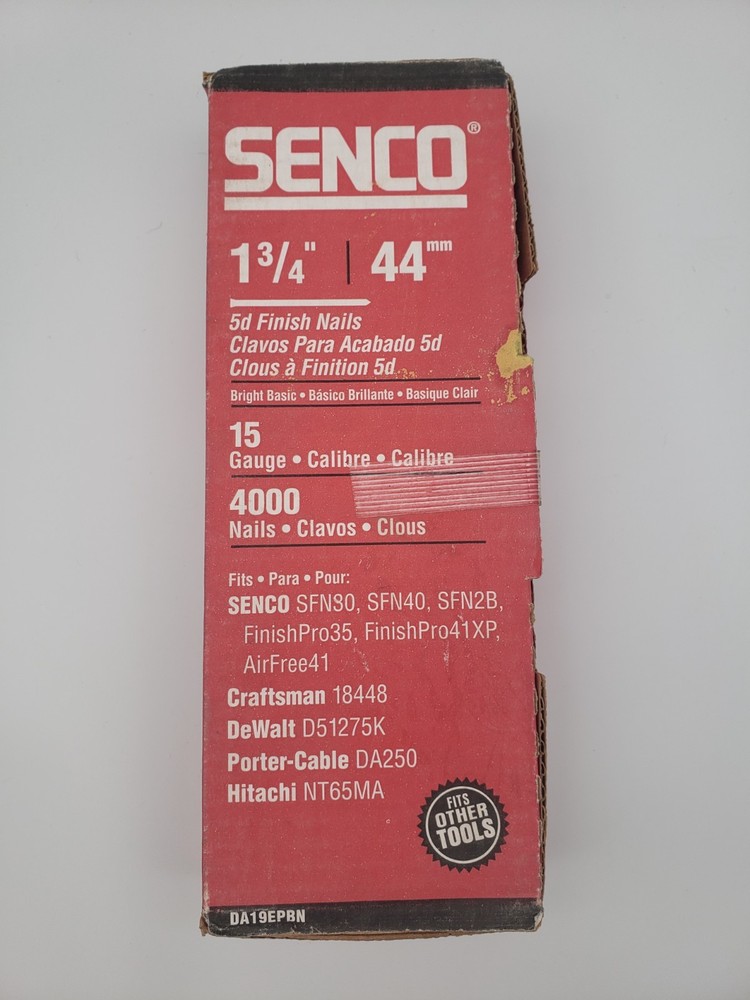 SENCO 15 Guage 1 3/4" 44mm Bright Basic 5D Finish Nails 4000-Count
