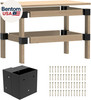 Workbench Bracket Kit 8PCS, Heavy Duty 3-Way Brackets for Garage Workbench Legs gallery