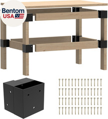 Workbench Bracket Kit 8PCS, Heavy Duty 3-Way Brackets for Garage Workbench Legs