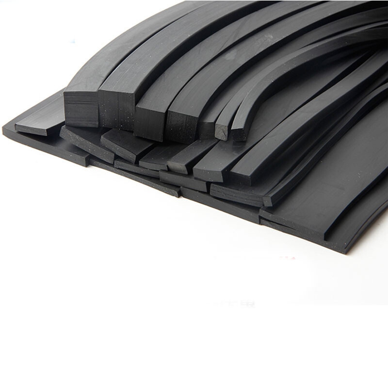 Solid Nitrile Rubber Strip NBR Black Anti Oil Seal Gasket C/S 8x8mm ~ 20x40mm