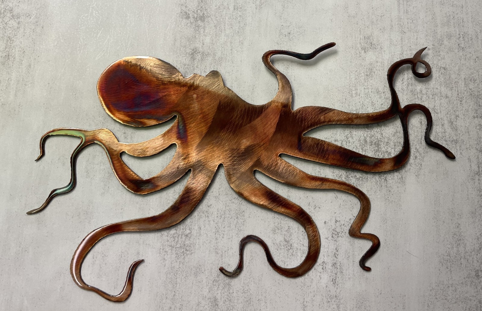 Ocean Octopus - Metal Wall Art -Copper and Bronzed Plated 20" gallery