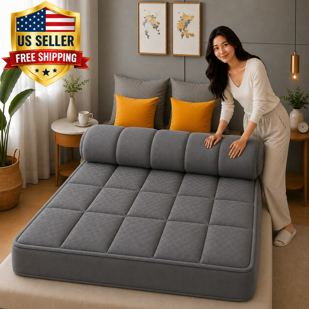 High Quality Extra Thick Mattress Topper 1000GSM Cooling Breathable Noiseless gallery