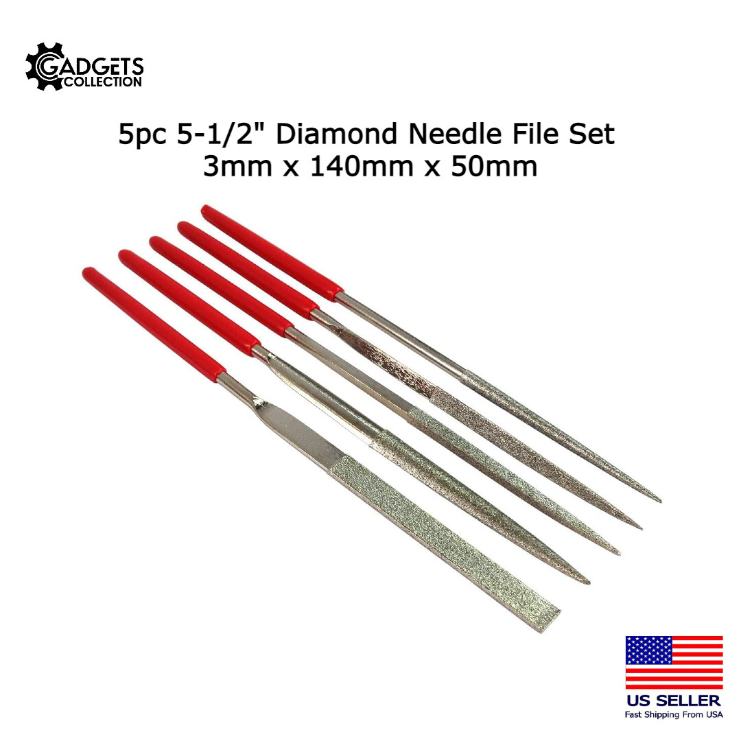 5pc 80mm + 5pc 140mm + 5pc 180mm Diamond Needle File Set Ceramics Tile Glass gallery