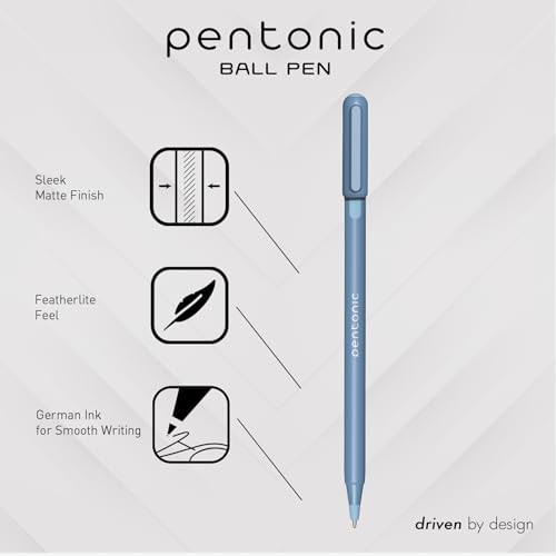 Ballpoint Pens, 10 Count, Frosted Pale Barrel with Ink, 0.7 mm Fine Blue Blue gallery