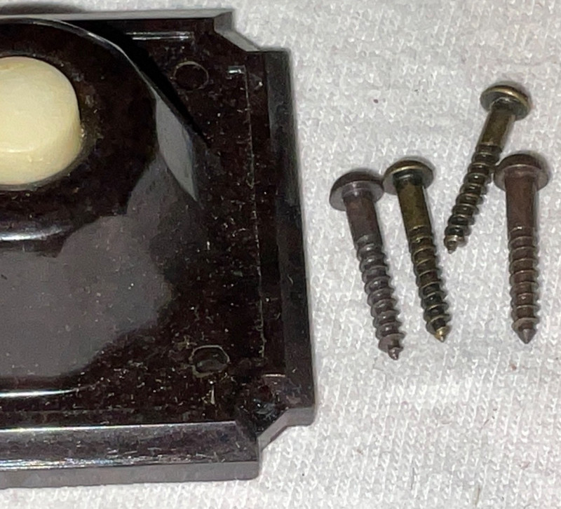 EAGLE No 143 Bakelite Brown Push Button Wired Doorbell New Old Stock ELECTRICAL gallery