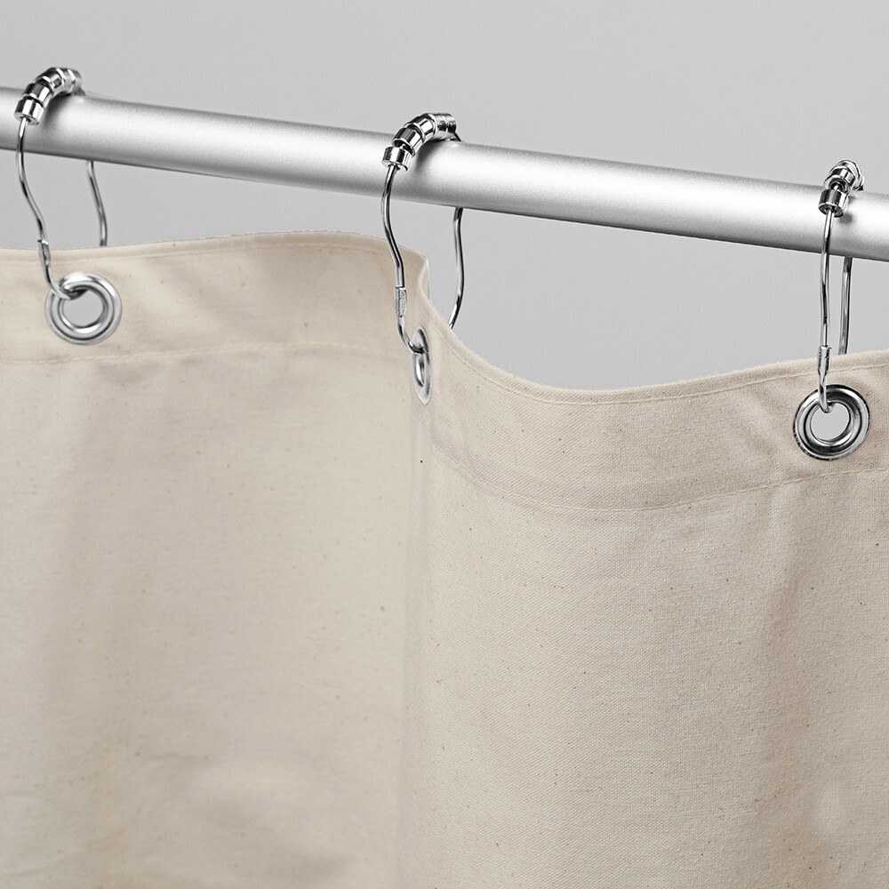 Organic Cotton Fabric Shower Curtain - Perfect for Tub, Bath and Stall Showers gallery