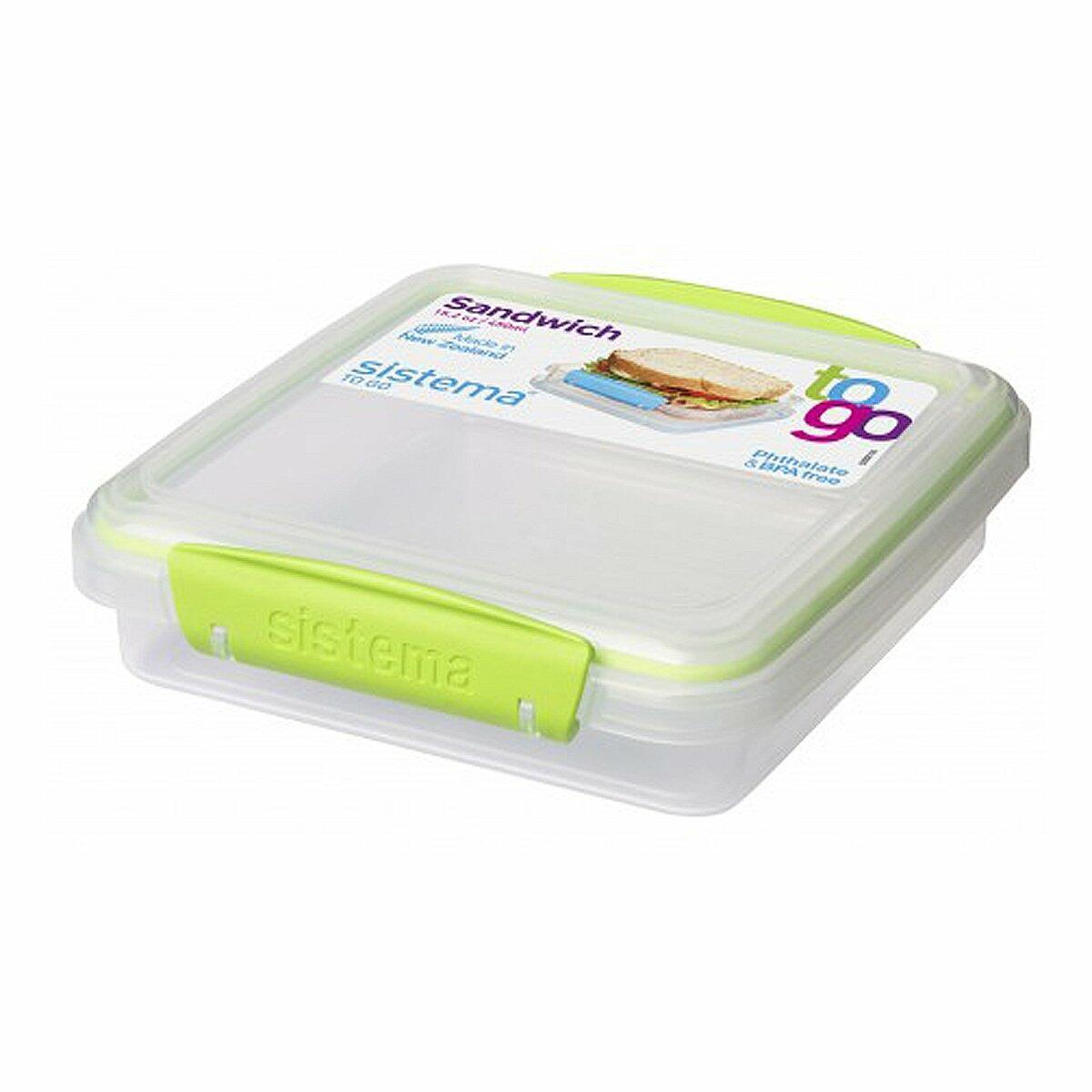 Sistema 15.2 oz Clear Sandwich Box (Colors May Vary) gallery