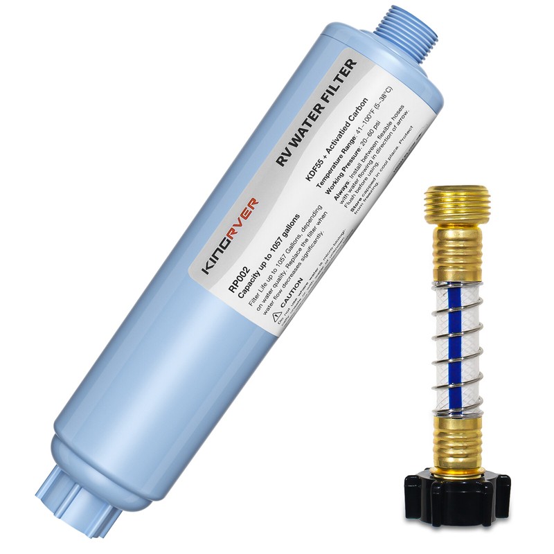 RV Inline Water Filter with Hose Protector for 3/4" Garden Hose,Camper,Marine gallery